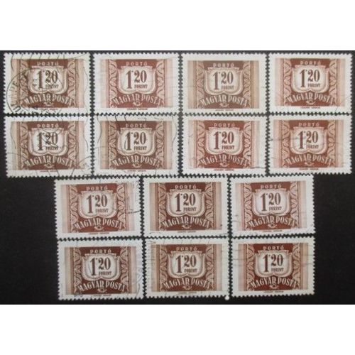 Hongrie Taxe N°232b X 14 Sans Filigrane Oblitéré