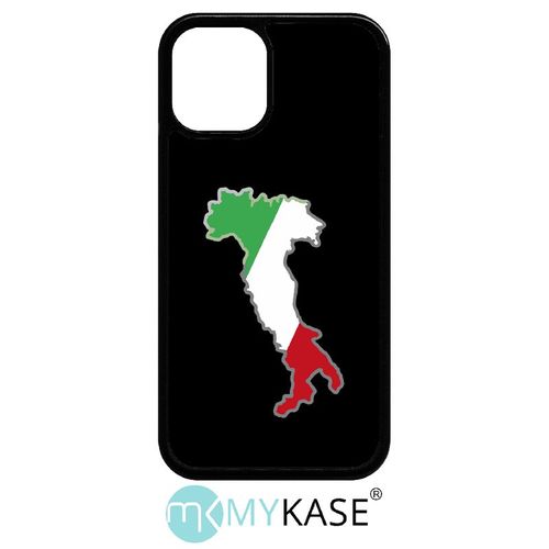 Coque Iphone 12 Mini - Botte Italie Fond Noir - Noir