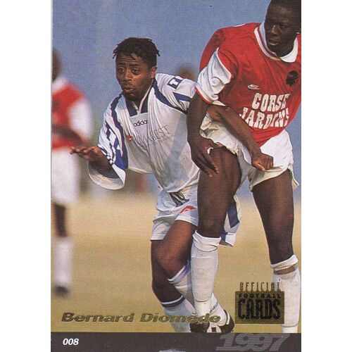 Carte Panini Official Football Cards 1997 Bernard Diomede N°8 Auxerre