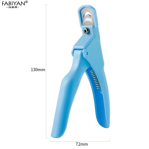 Bleu - Faux-Ongles Colorés En Forme De U, Coupe-Bordure, En Acier Inoxydable, Pour Gel Uv, Pour French Manucure 