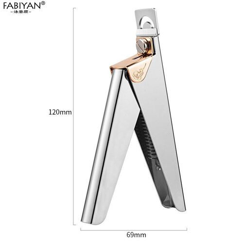 C1 Silver - Coupe-Ongles En Acier Inoxydable Pour Faux Ongles, Coupe-Ongles À Bord Rond, Outil De Manucure Coloré 
