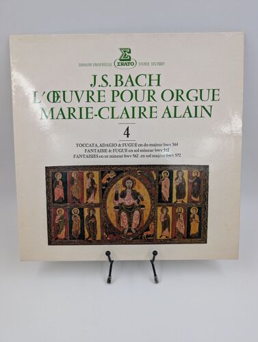 Vinyle 33 Tours J.S. Bach : L'oeuvre Pour Orgue Marie-Claire Alain 4 Avec Fourreau