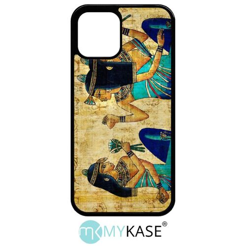 Coque pour iphone 12 pro - papyrus égypte - noir