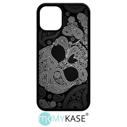 Coque Iphone 12 Mini - Tete De Mort Barroque - Noir