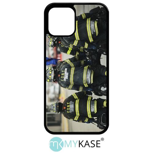 Coque pour iphone 12 pro - pompier - noir