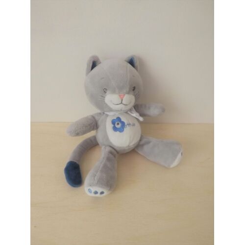 doudou chat gris bleu arthur et lola bébisol