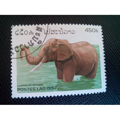 Timbre Laos Yt 1279 Éléphant D'afrique (Loxodonta Africana) 1997 ( 10040305 )