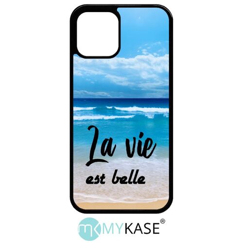 Coque Pour Iphone 12 Pro - La Vie Est Belle Fond Mer - Noir