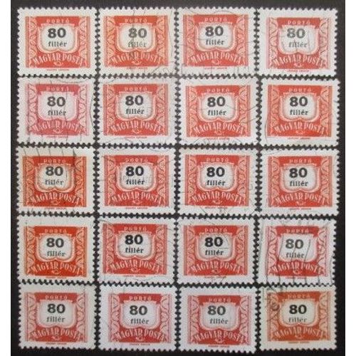Hongrie Taxe N°231b X 20 Dentelé 11 Oblitéré