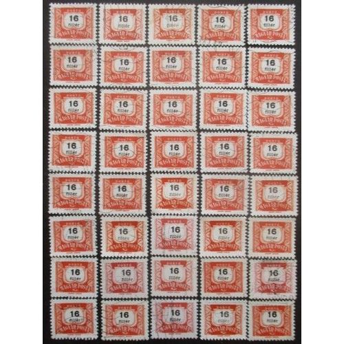 Hongrie Taxe N°222b X 40 Dentelé 11 Oblitéré
