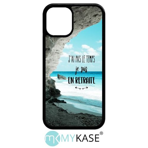 Coque Iphone 12 Mini - J Ai Pas Le Temps Je Suis En Retraite Paysage Mer - Noir