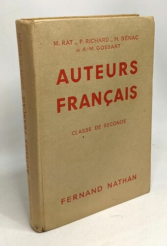 Auteurs Français - Classe De Seconde