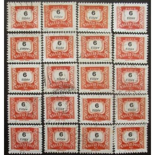 Hongrie Taxe N°217b X 20 Dentelé 11 Oblitéré