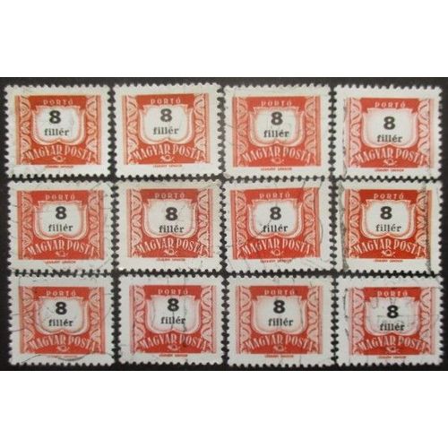 Hongrie Taxe N°218b X 12 Dentelé 11 Oblitéré