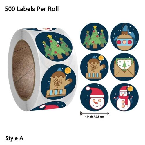 Autocollants Joyeux Noël Faits À La Main, 500 Pièces, Boîte De Cartes, Étiquette De Remerciement, Pour Scellage, Livraison Directe