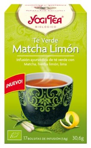 Yogi Tea Te Verde Matcha Limon 17 Filtros X 1,8g 
