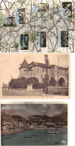 Lot De 3 Cartes Postales De Menton, Mennetou Et De La Meuse °