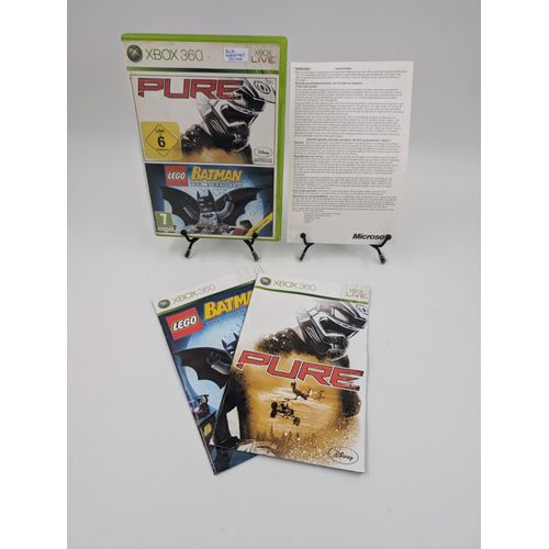 Jeu Xbox 360 Pure / Lego Batman : The Videogame En Boite, Complet (2 Jeux En 1)(Boite Légèrement Abîmée)