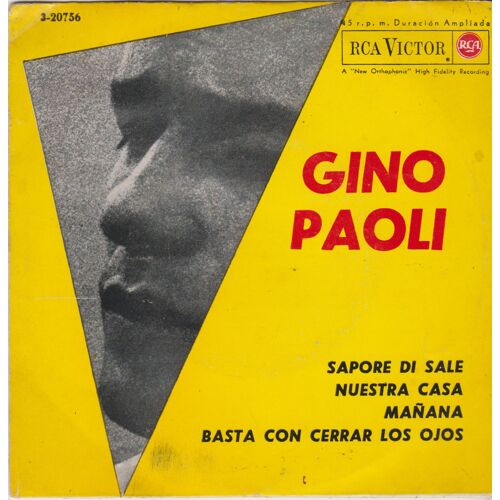 45 Trs E.P. Gino Paoli Sapore Di Sale, Nuestra Casa, Manana, Basta Con Cerrare Los Ojos