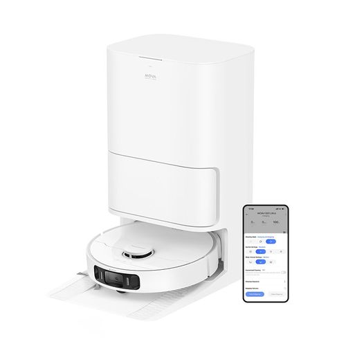 MOVA S20 Ultra Robot Aspirateur Laveur  Aspiration 8300 Pa, Levage des Serpillères 10,5 mm, Entretien Automatique, Reconnaissance Ultrasonique des Tapis