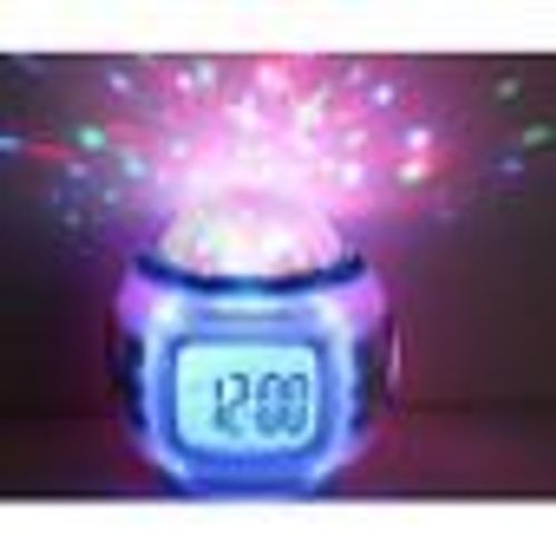Projecteur Radio Réveil étoile LED LCD Alarm Musique Thermomètre Pr Cateau Noël Ciel étoilé LED reveil pour les enfants