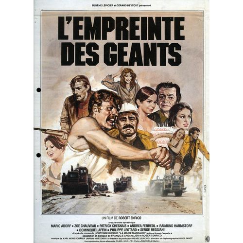 L'empreinte Des Géants, Synopsis Dépliant, Robert Enrico, Zoé Chauveau, Serge Reggiani, Mario Adorf