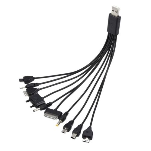 Câble Micro USB 10 en 1 pour chargeur multiple, cordon pour téléphone intelligent Android IOS, nouveau