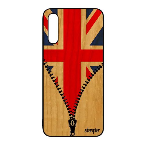 Coque Silicone A50 Bois Drapeau Union Jack Angleterre Anglais Grande Bretagne Tpu Basket Royaume Unis Foot Jo Solide Samsung Galaxy