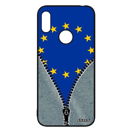 Coque Pour Y6 2019 Silicone Drapeau Ue Europeen Europe 4g Jeans Souple Portable Mrd-Lx1 Union Europeenne Unique Case De Huawei