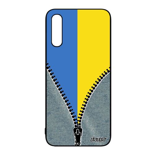 Coque Silicone Drapeau Ukraine Ukrainien Pour Galaxy A50 Foot Etui Unique Basket Personnalisé Coupe Du Monde Portable Euro Samsung