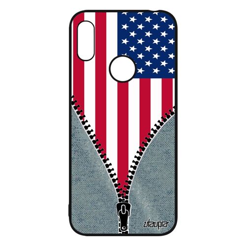 Coque Huawei Y6 2019 Silicone Drapeau Etats Unis Usa Americain Nba Housse Bumper Rigide Antichoc Tpu Jeux Olympiques Coupe Du Monde