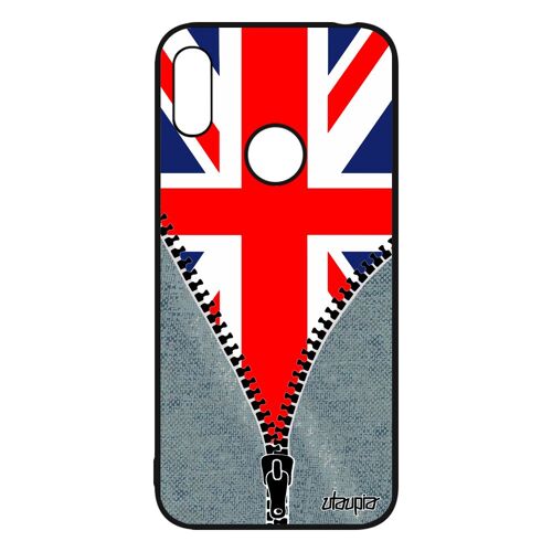 Coque Y6 2019 Silicone Drapeau Union Jack Angleterre Anglais Jeux Olympiques Football United Kingdom Jeans De Protection Jo Huawei