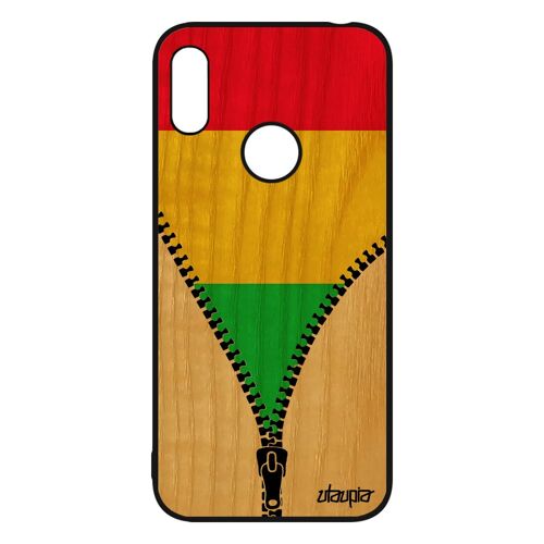 Coque Drapeau Mali Malien Huawei Y6 2019 En Bois Silicone De Protection Antichoc Coupe Du Monde Jo Telephone Can Mobile Basket Foot