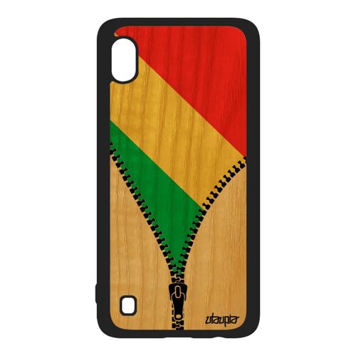Coque Silicone Galaxy A10 Bois Drapeau Congo Brazzaville Congolais 4g Telephone Republique Du Portable Foot Etui Can Basket Samsung