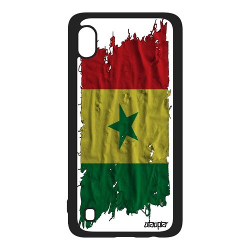Coque Silicone A10 Drapeau Senegal Senegalais Motif Foot Coupe Du Monde Jo Coupe D'afrique Housse Telephone Etui Can Samsung Galaxy