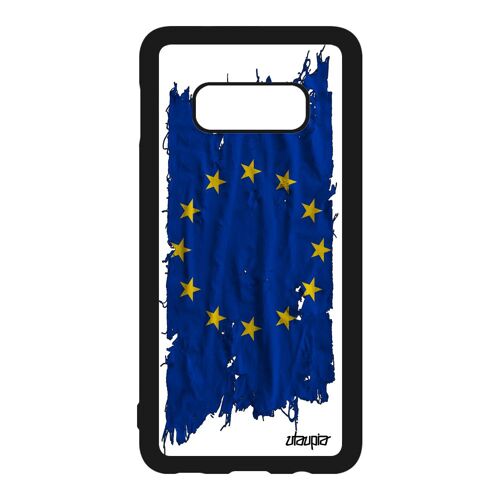 Coque Samsung S10e En Silicone Drapeau Europeen Europe Ue Aluminium Etui Housse Tissu Union Europeenne Smartphone Galaxy