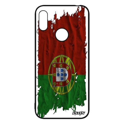 Coque Drapeau Portugal Portugais Huawei Y6 2019 Silicone Coupe D'europe Euro Jeux Olympiques Football Tissu Coupe Du Monde Telephone