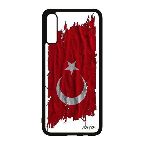 Coque silicone A70 drapeau turquie turc noir basket smartphone jeux olympiques portable Euro tissu foot football Samsung galaxy