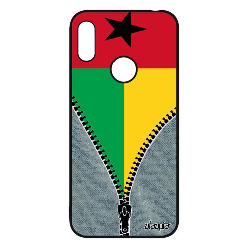 Coque Huawei Y6 2019 Silicone Drapeau Guinee Bissau Guineen Etui Caoutchouc Jeans 4g Coupe Du Monde Foot Jeux Olympiques Can Basket