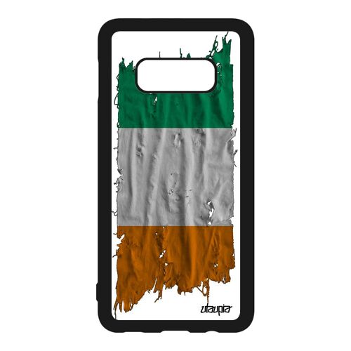 Coque Pour Galaxy S10e Silicone Drapeau Cote D'ivoire Ivoirien Football Can Basket Tissu Coupe D'afrique Jeux Olympiques Samsung