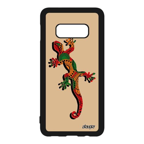 Coque Pour Samsung S10e En Silicone Salamandre Rigide Lezard Ethnique Animal Rasta Esprit Du Feu Case Reptile De Protection Galaxy