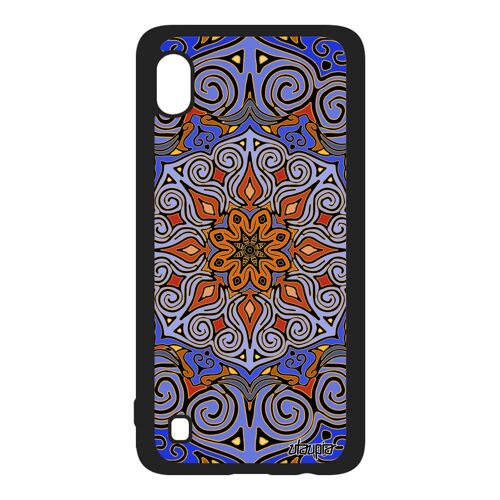 Coque Silicone Pour Samsung A10 Mandala Tibetain Nepal Hindou Mobile Homme Indien Coloré Case Fantaisie Bleu Fleur Tpu Noir Galaxy