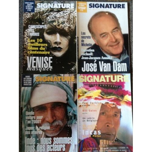 Lot De 4 Magazines Du Diners Club Signature