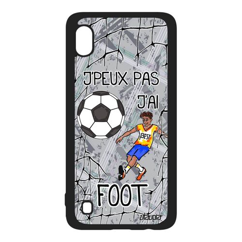 Coque A10 Silicone J'peux Pas J'ai Foot Telephone Alu Personnalisé Gris Sport Humoristique Noir Football Drole Cover Samsung Galaxy