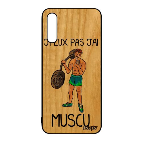 Coque Galaxy A50 Bois Silicone J'peux Pas J'ai Muscu Sport Bd Humoristique Personnalisé Humour Musculation Crossfit Sm-A505f Samsung
