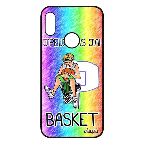 Coque pour Y6 2019 silicone j'peux pas j'ai basket case humoristique housse bd Vert sport personnalisé NBA comique pas cher Huawei