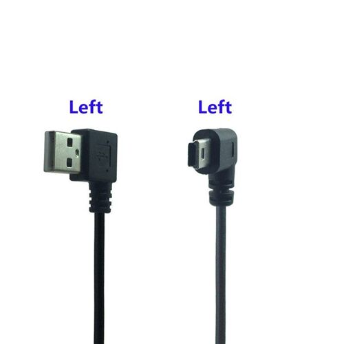 Nouveau Mini câble USB mâle coudé à gauche 90 degrés vers USB mâle coudé à droite, Charge de données de synchronisation 0.2m