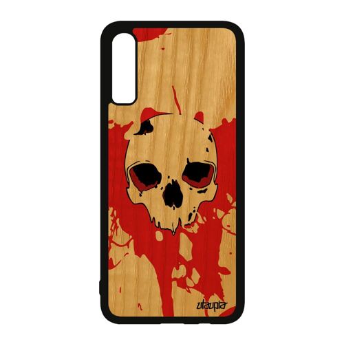 Coque Bois Tete De Mort Samsung A70 Silicone Street Art Sang Telephone Epouvante Case Masque Original Portable Crane Techno Galaxy