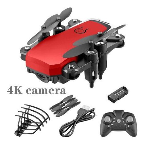 Mini Drone De Poche Pliable Rc",Cam¿¿Ra Hd 4k Wifi Fpv Lf606,Selfie,H¿¿Licopt¿¿Re,Quadcopter Professionnel,"Jouets - Type Red 4k Camera #A