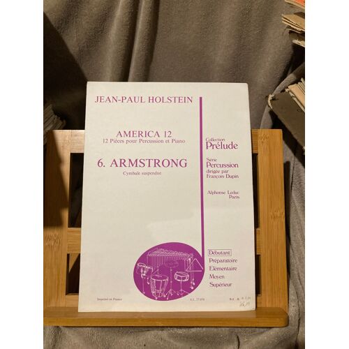 Jean-Paul Holstein America 12 Pour Percussion Et Piano Partition Éditions Leduc N°6 Armstrong
